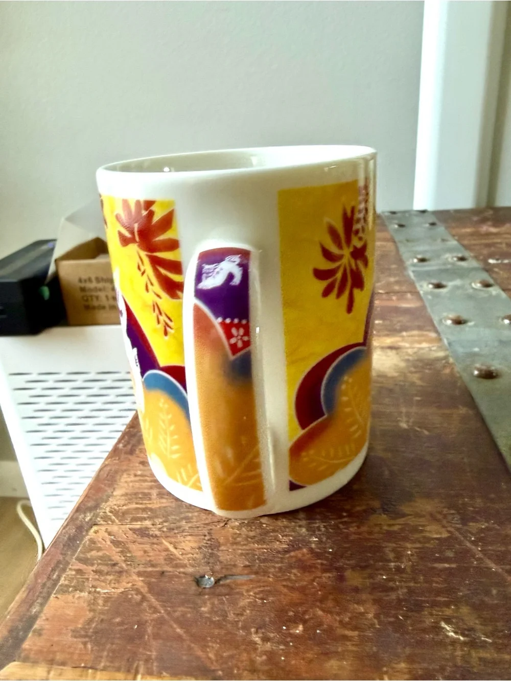 Rare Starbucks 2003 Okinawa Japan Shisa Pattern Coffee Mug